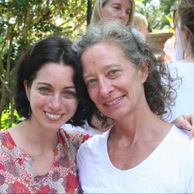 Yulia Azriel and Sally Sando after Amrit Yoga Teacher's training in 2010