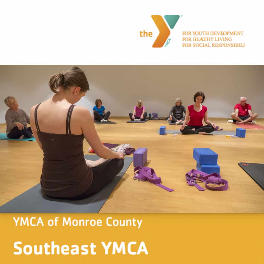 group gentle yoga class for everybody at YMCA