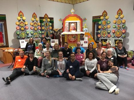 Friendly group after Restore Your Balance day-long retreat with Yulia Azriel and Gabriel Lantz in Bloomington, Indiana