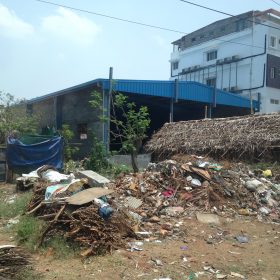 Trash piles in Coimbatore, Tamil Nadu